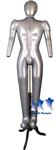 Inflatable Male Mannequin, Full-Size, with MS7B Stand, Silver